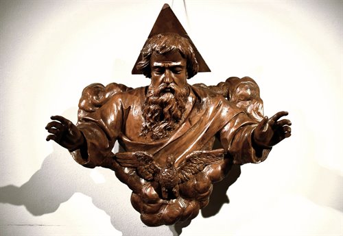 Dieu le Père -  Sculpture murale en bois